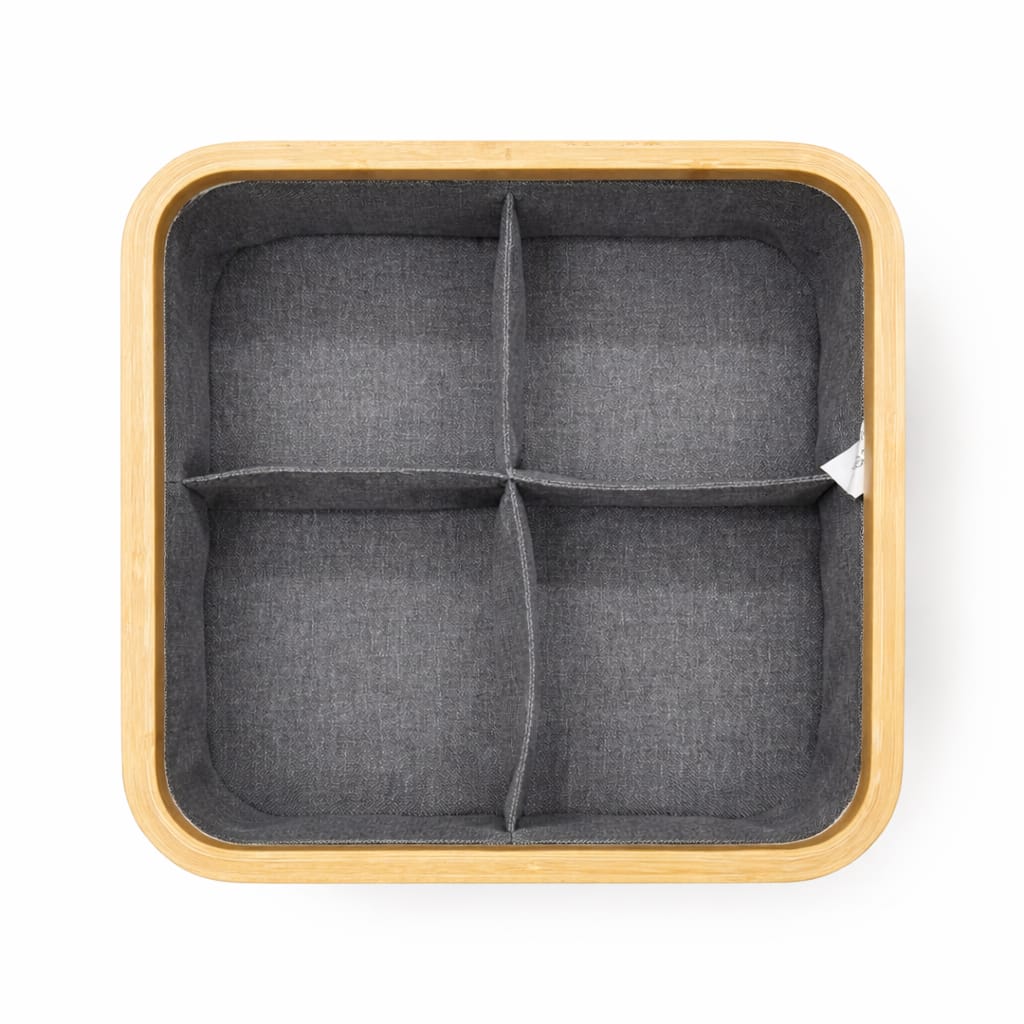 banco zapatero de bambú con cojín acolchado y organizador lateral