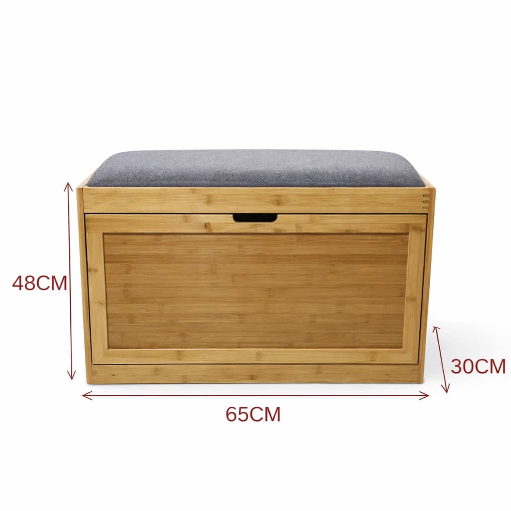 banco zapatero de madera con asiento