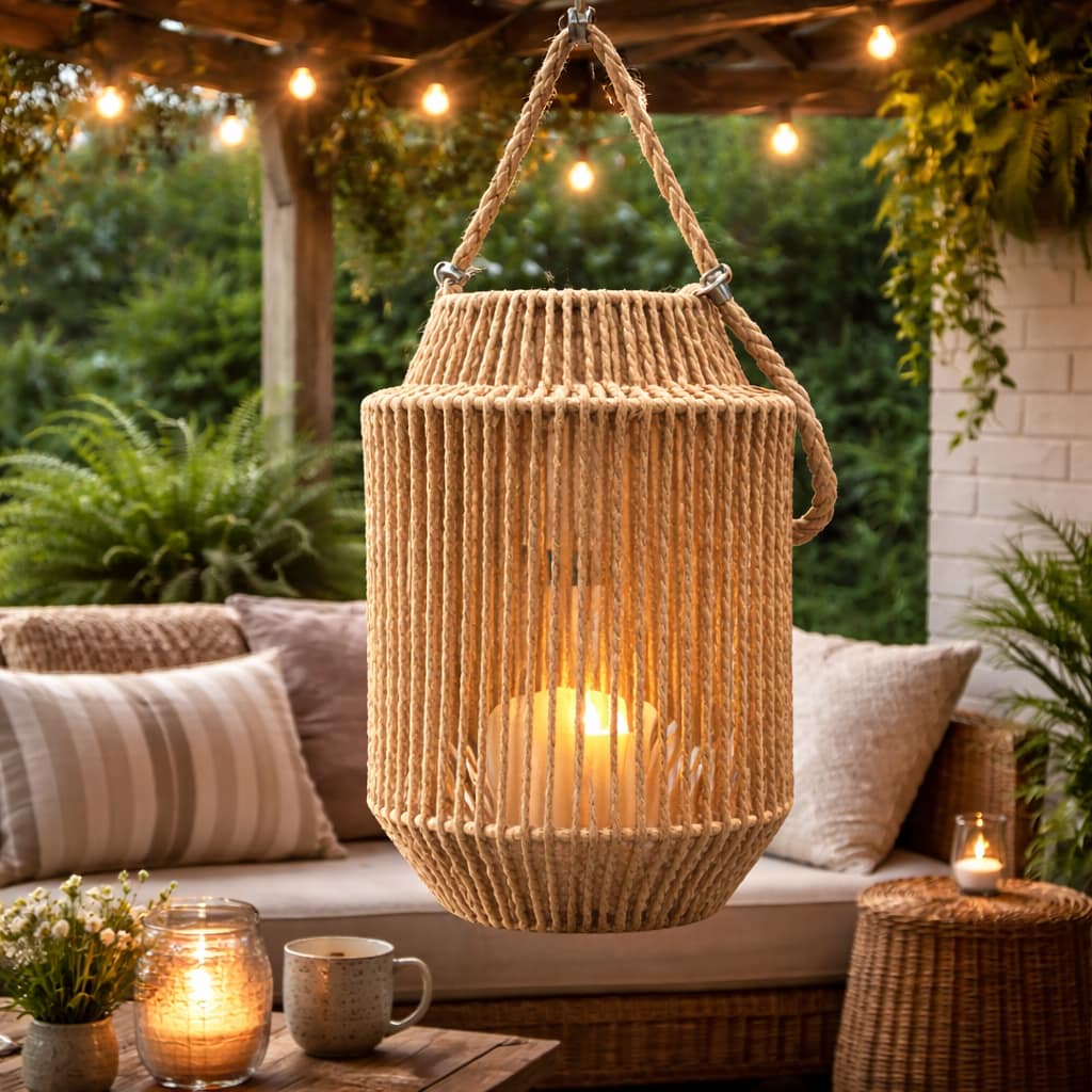 lampara colgante boho decorativa a pilas